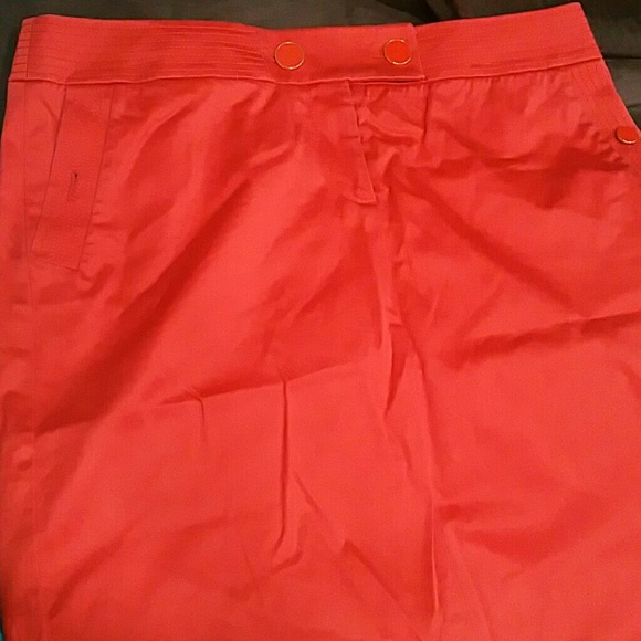 J.Crew Red Sateen  Pencil Skirt - Picture 5 of 5